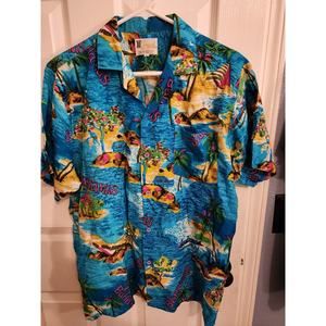 Vtg Hong Kong‎ Tropical Fashions By Watanmal Bahamas Tropical Shirt Size Large